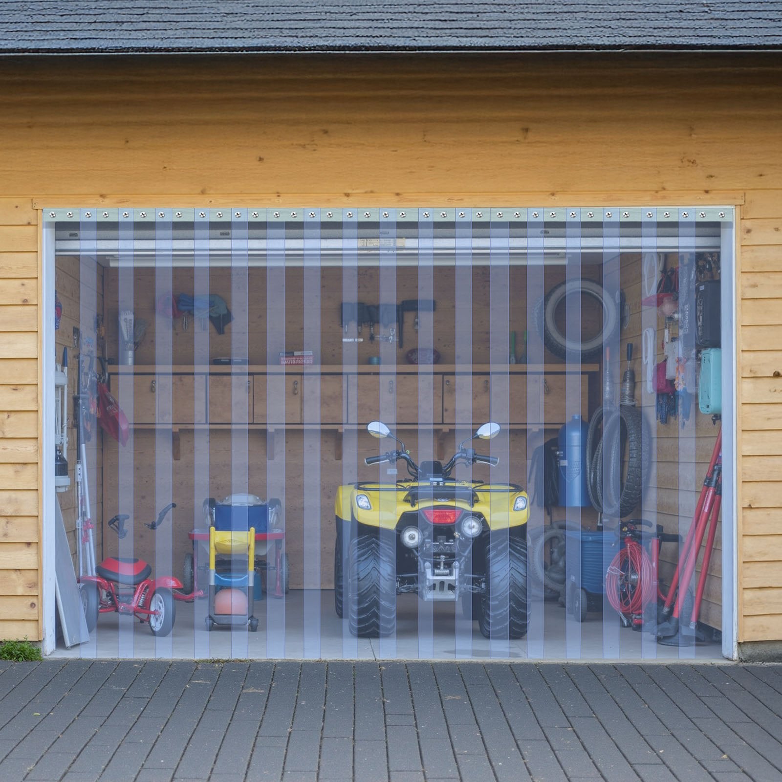 PVC juostinė užuolaida VEVOR 55V0, 45,7 m ilgio