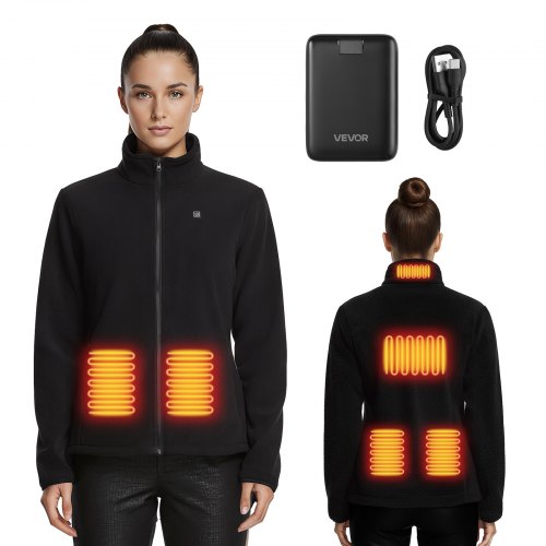 Šildoma flisinė striukė moterims VEVOR 2530, 16000 mAh