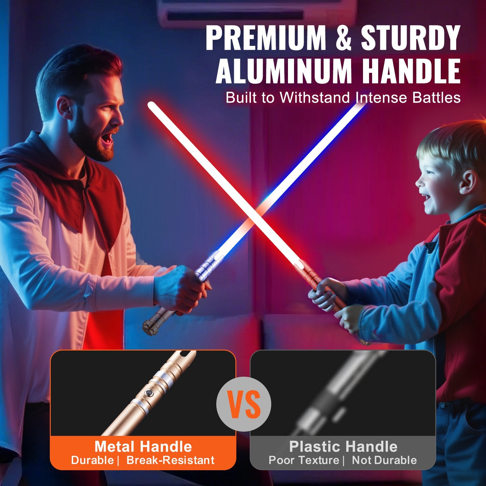 Šviesos kalavijas VEVOR TSK-E05, 12 RGB spalvų
