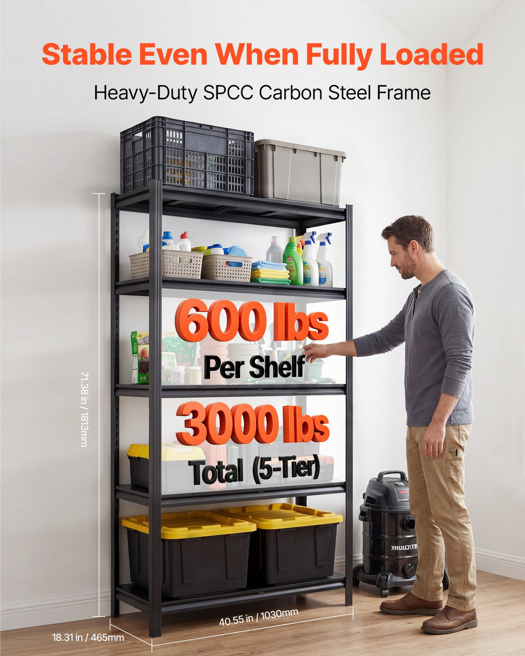 Sandėliavimo lentyna VEVOR SS4018HA, 1360,8 kg keliamoji galia