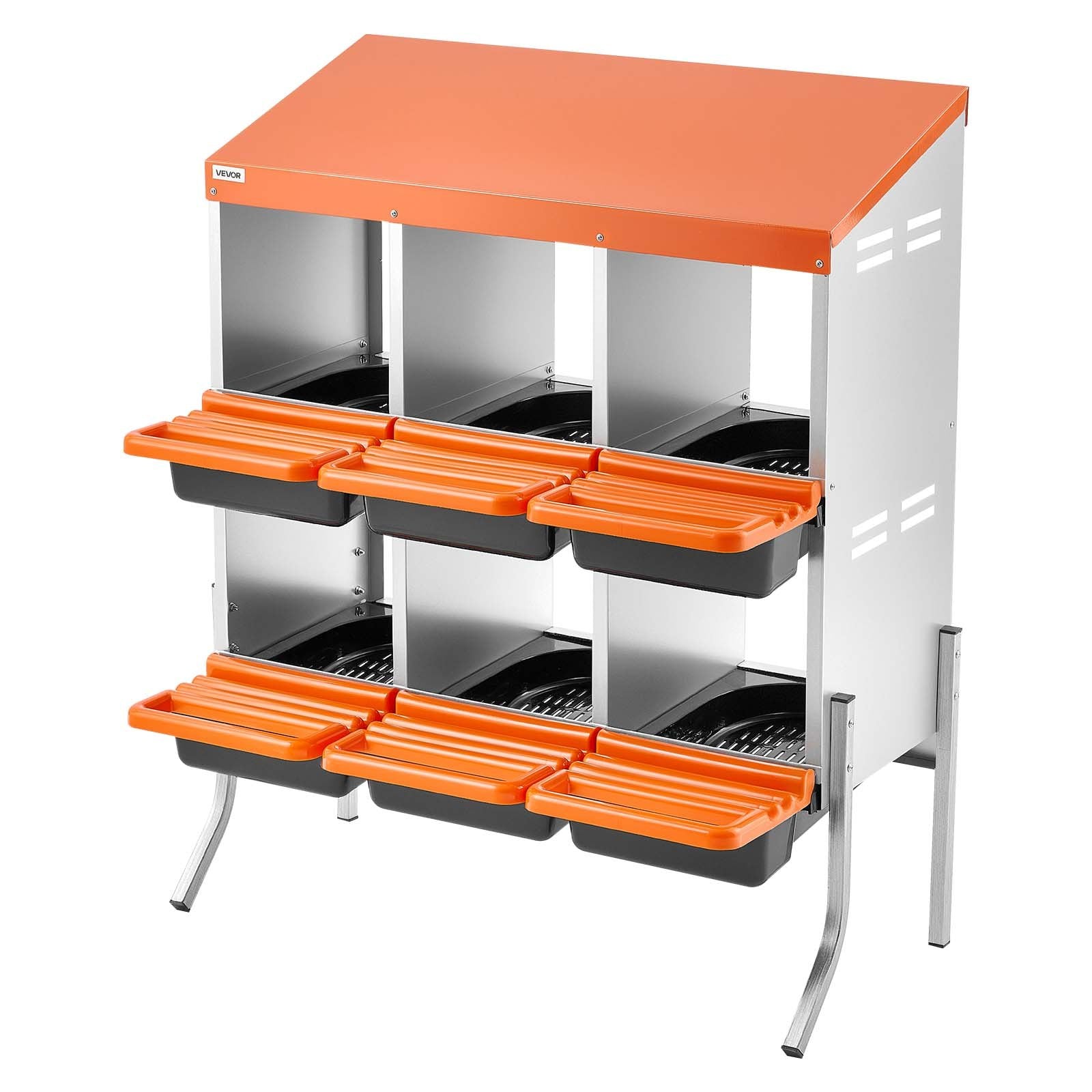 Vištų dėjimo dėžės VEVOR CNB-06-Leg, 6 skyriai