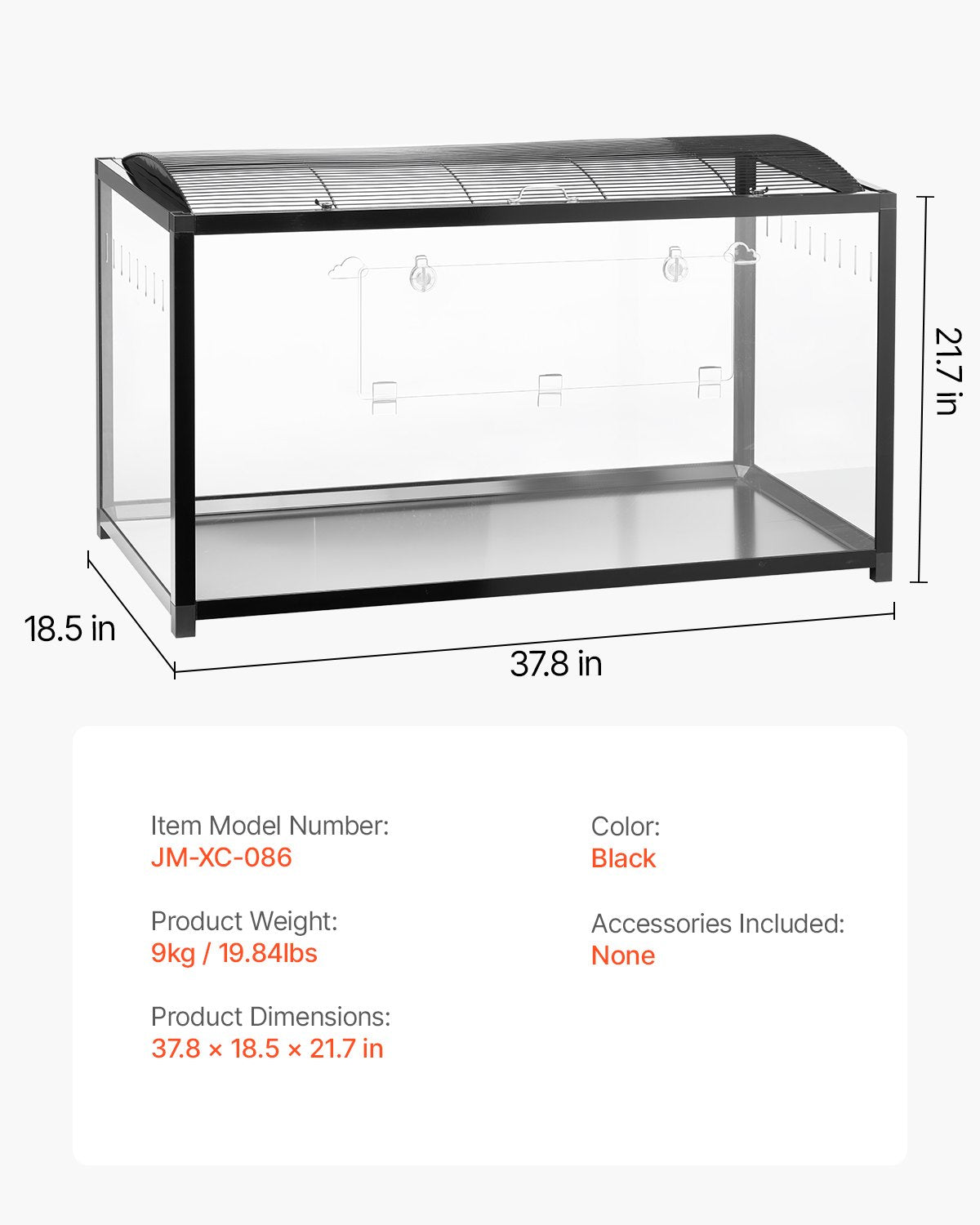 Graužikų narvas VEVOR JM-XC-086, 96 x 47 x 55 cm
