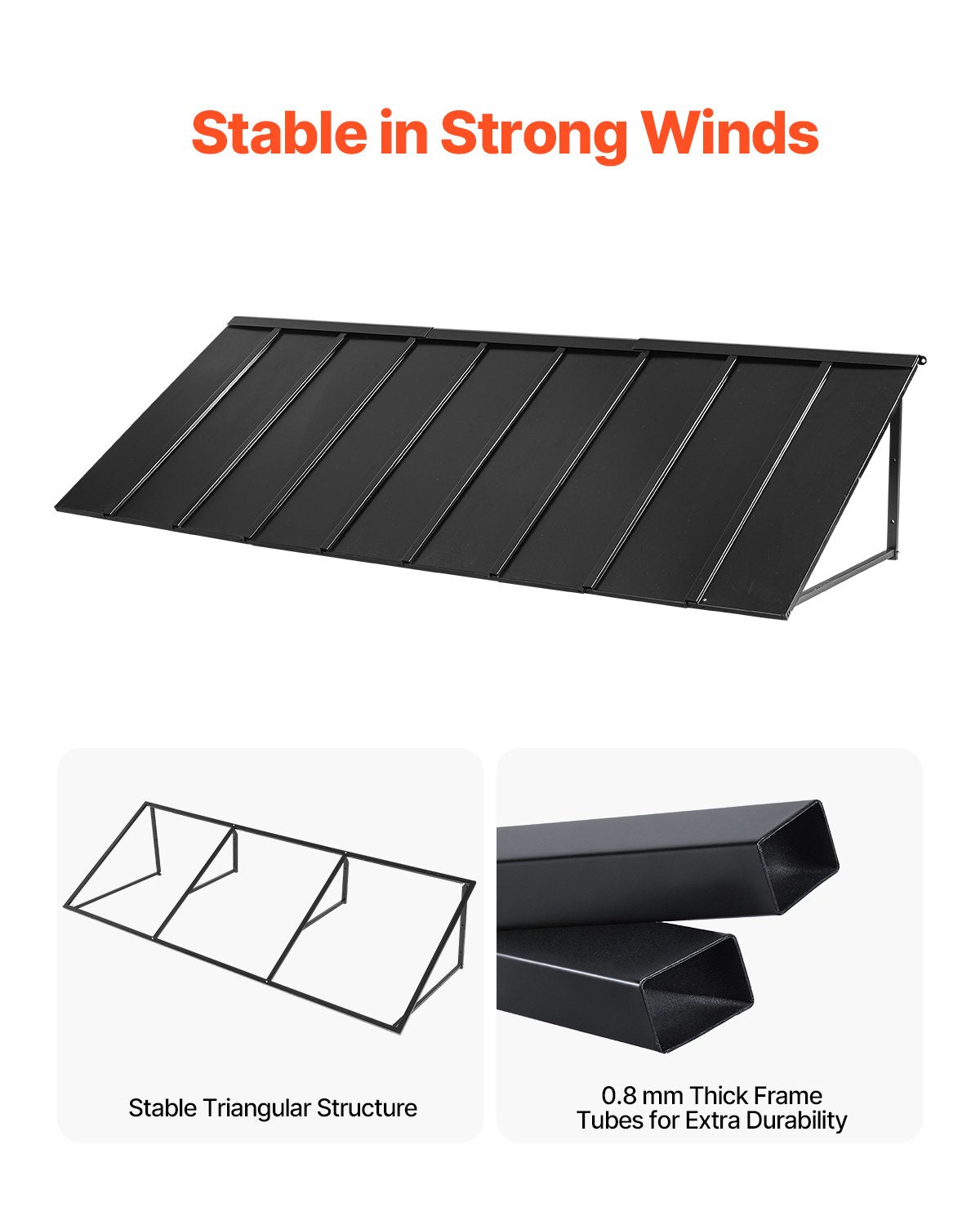 Metalinis stogelis virš durų VEVOR CGW-104INCH, 264 x 91 cm