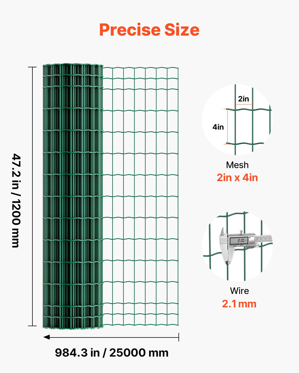 Tinklinė tvora VEVOR WGFS250011, 1,2 x 25 m