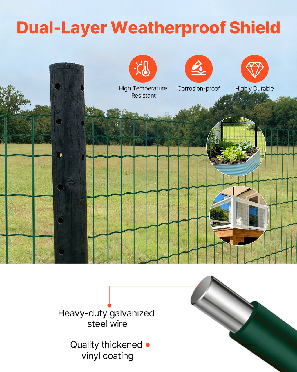 Tinklinė tvora VEVOR WGFS250011, 1,2 x 25 m