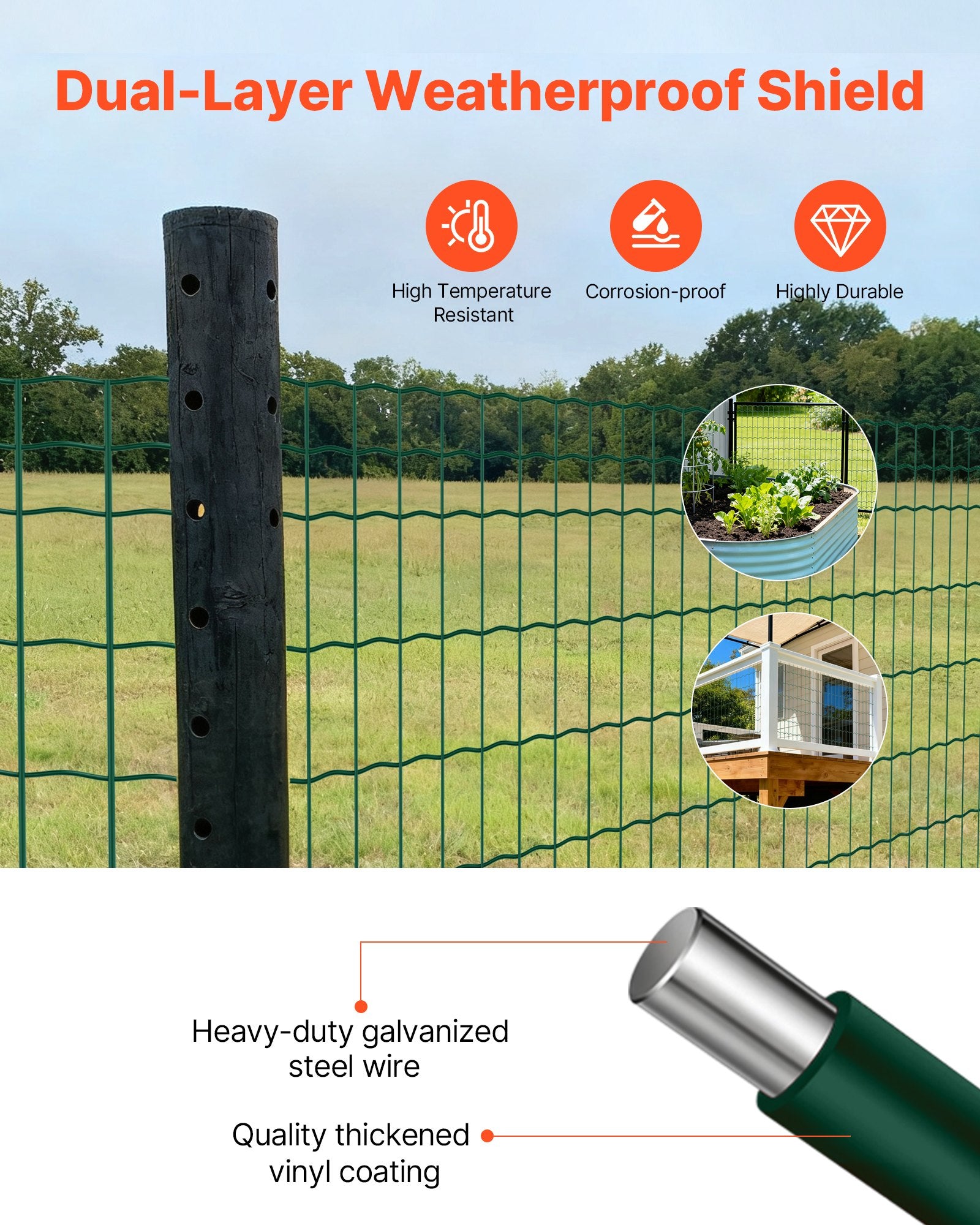 Tinklinė tvora VEVOR WGFS250011, 1,2 x 25 m
