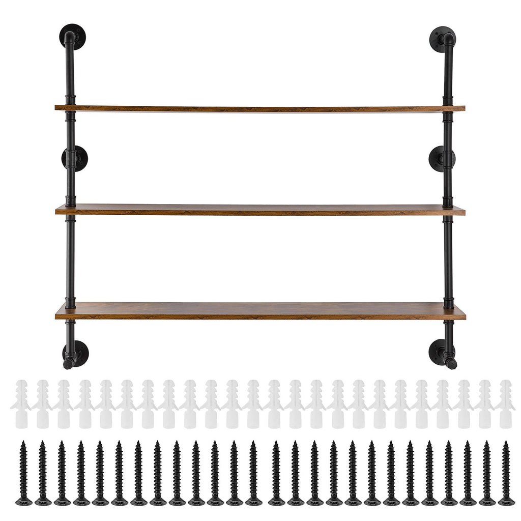 Sieninė industrinio stiliaus lentyna VEVOR WPSR-XM012, 122 cm ilgio