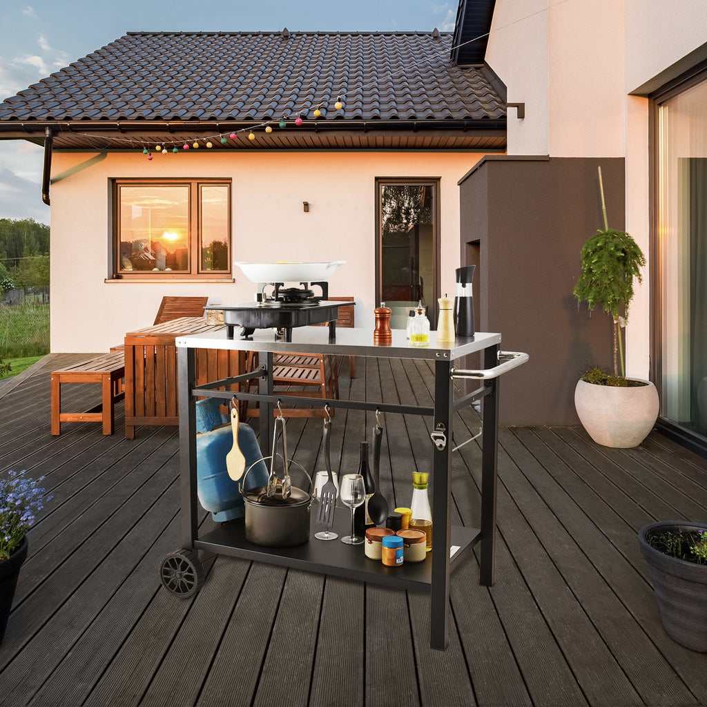 Lauko kepsninės vežimėlis VEVOR TB0110002, 850x550 mm stalviršis