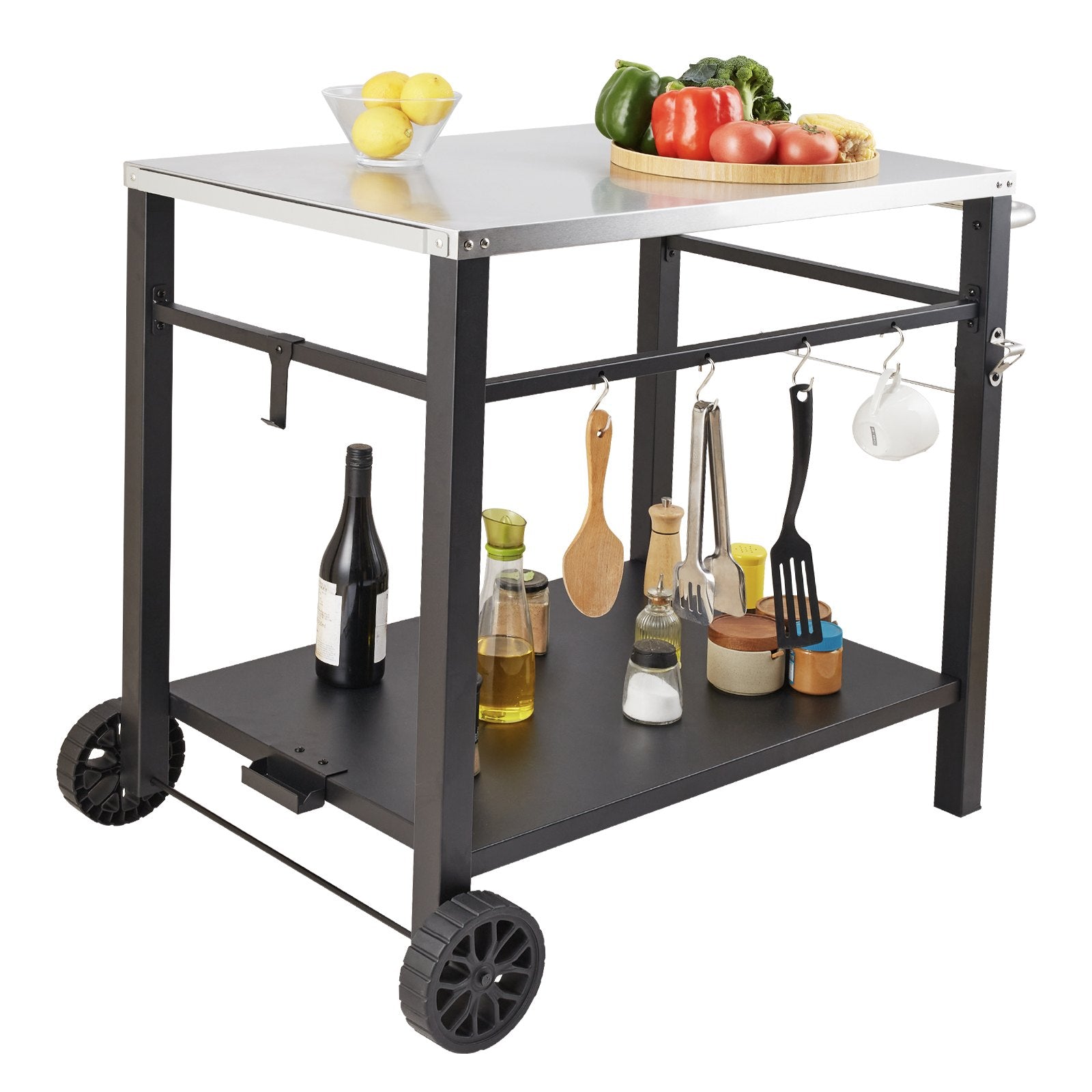 Lauko kepsninės vežimėlis VEVOR TB0110002, 850x550 mm stalviršis