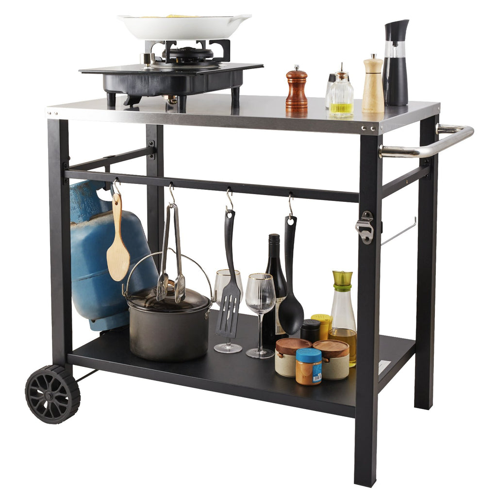 Lauko kepsninės vežimėlis VEVOR TB0110002, 850x550 mm stalviršis