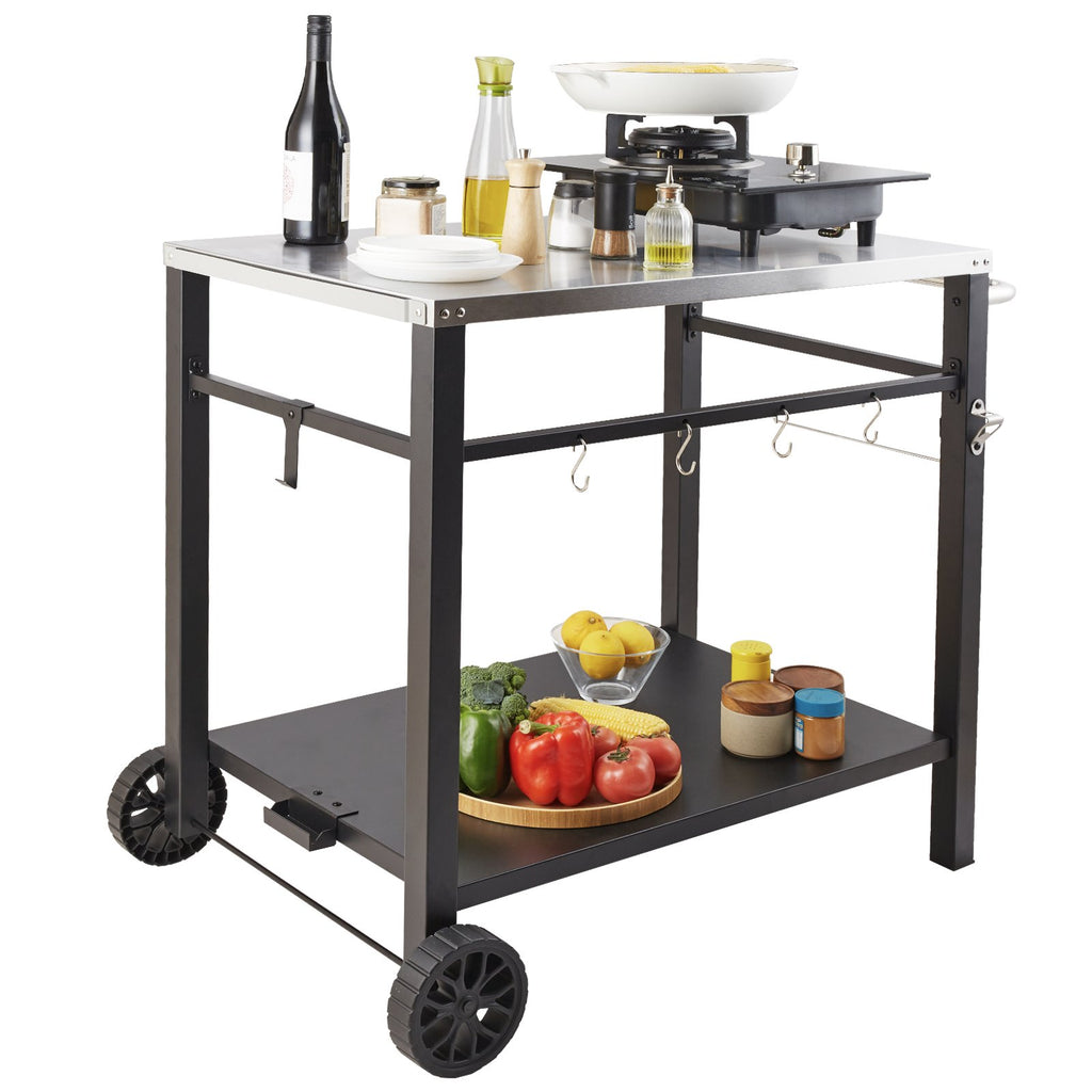 Lauko kepsninės vežimėlis VEVOR TB0110002, 850x550 mm stalviršis