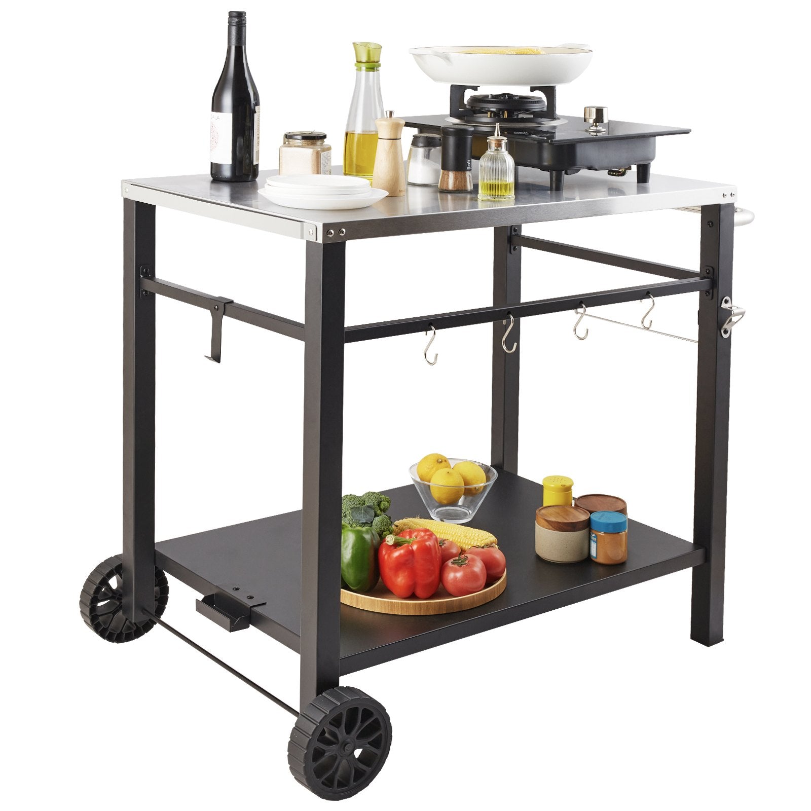 Lauko kepsninės vežimėlis VEVOR TB0110002, 850x550 mm stalviršis