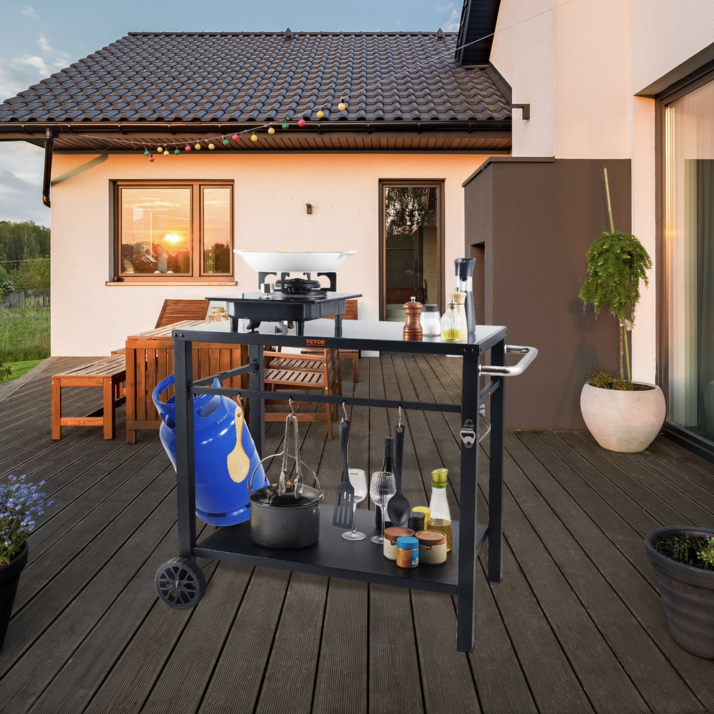 Lauko kepsninės ir maisto ruošimo stalas VEVOR TB0110001, 850x550 mm stalviršis