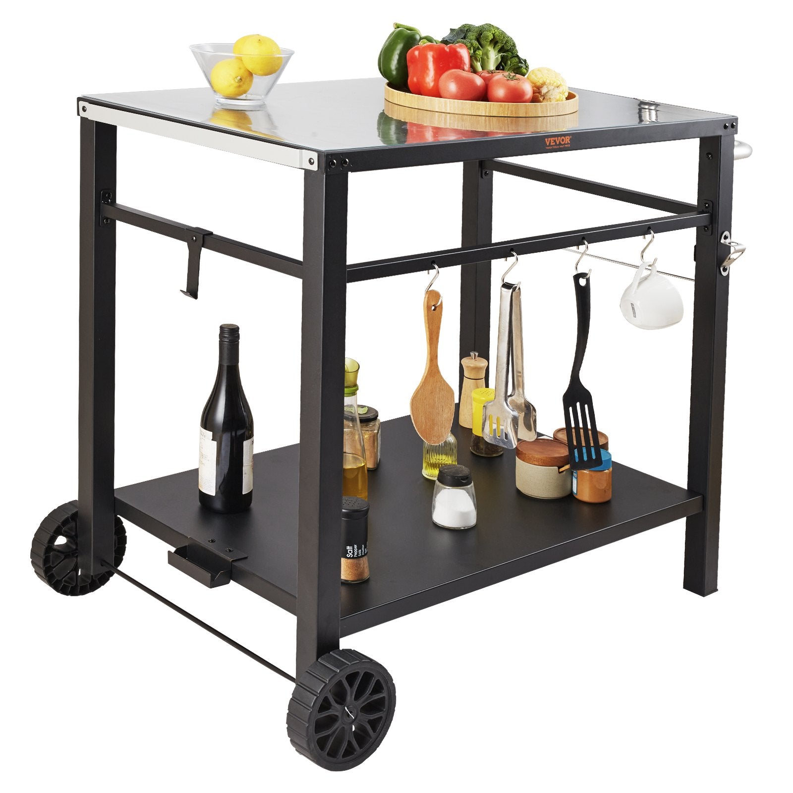 Lauko kepsninės ir maisto ruošimo stalas VEVOR TB0110001, 850x550 mm stalviršis