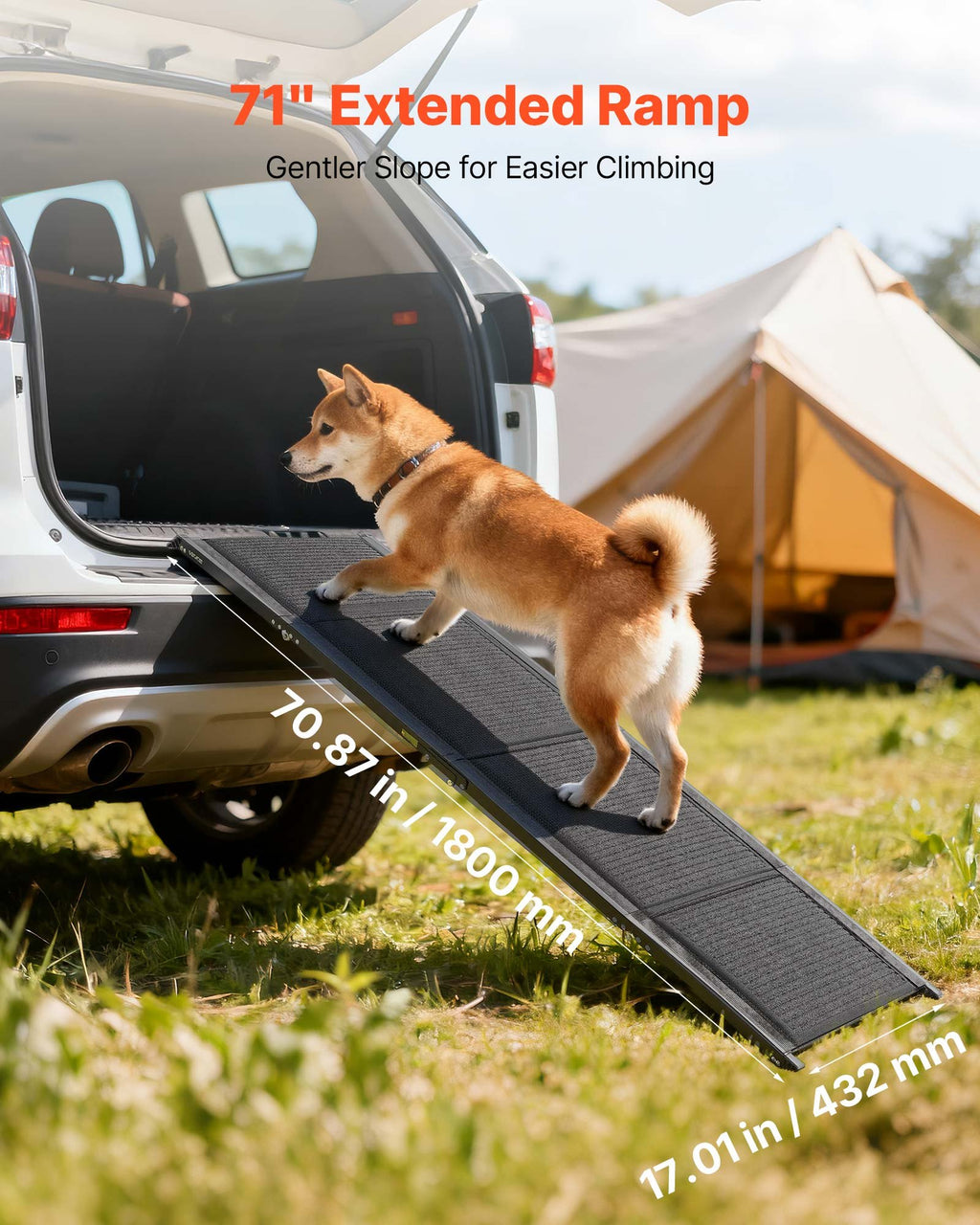 Šunų rampa automobiliui VEVOR 160*44, iki 113 kg
