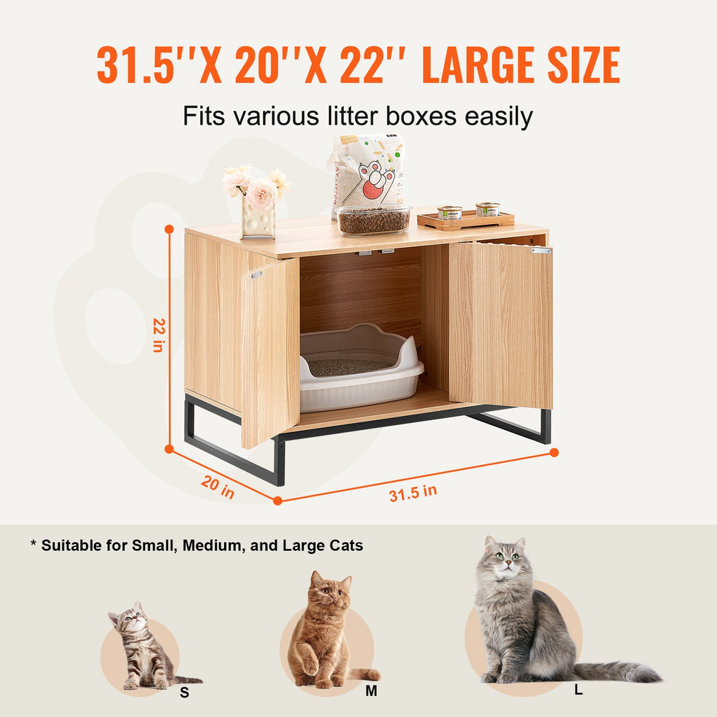 Kačių tualeto spintelė VEVOR CWM001, 80 cm ilgio