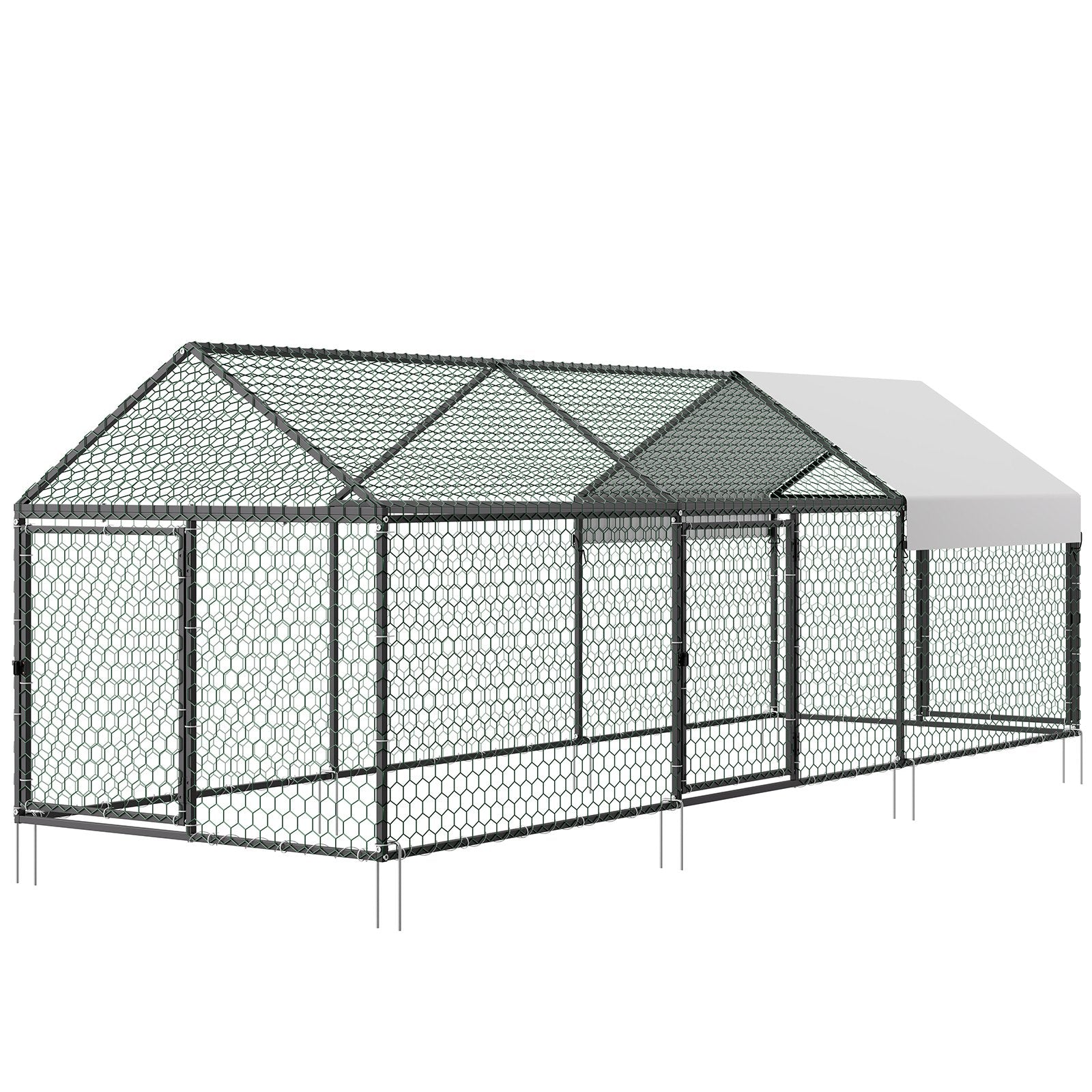 Metalinis vištidės aptvaras VEVOR CRCFG0103, 1 x 3 x 1 m