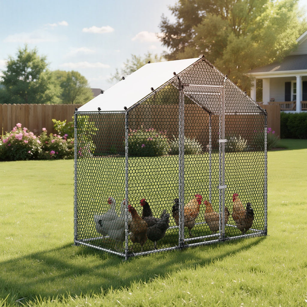 Metalinis vištidės aptvaras VEVOR CRC0201, 2 x 1 x 2 m