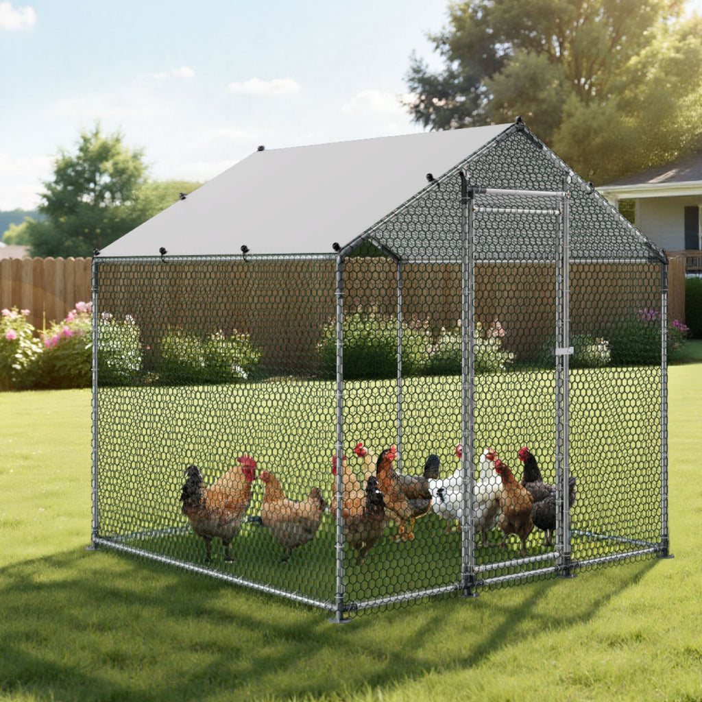 Metalinis vištidės aptvaras VEVOR JD222, 2x2x2 m
