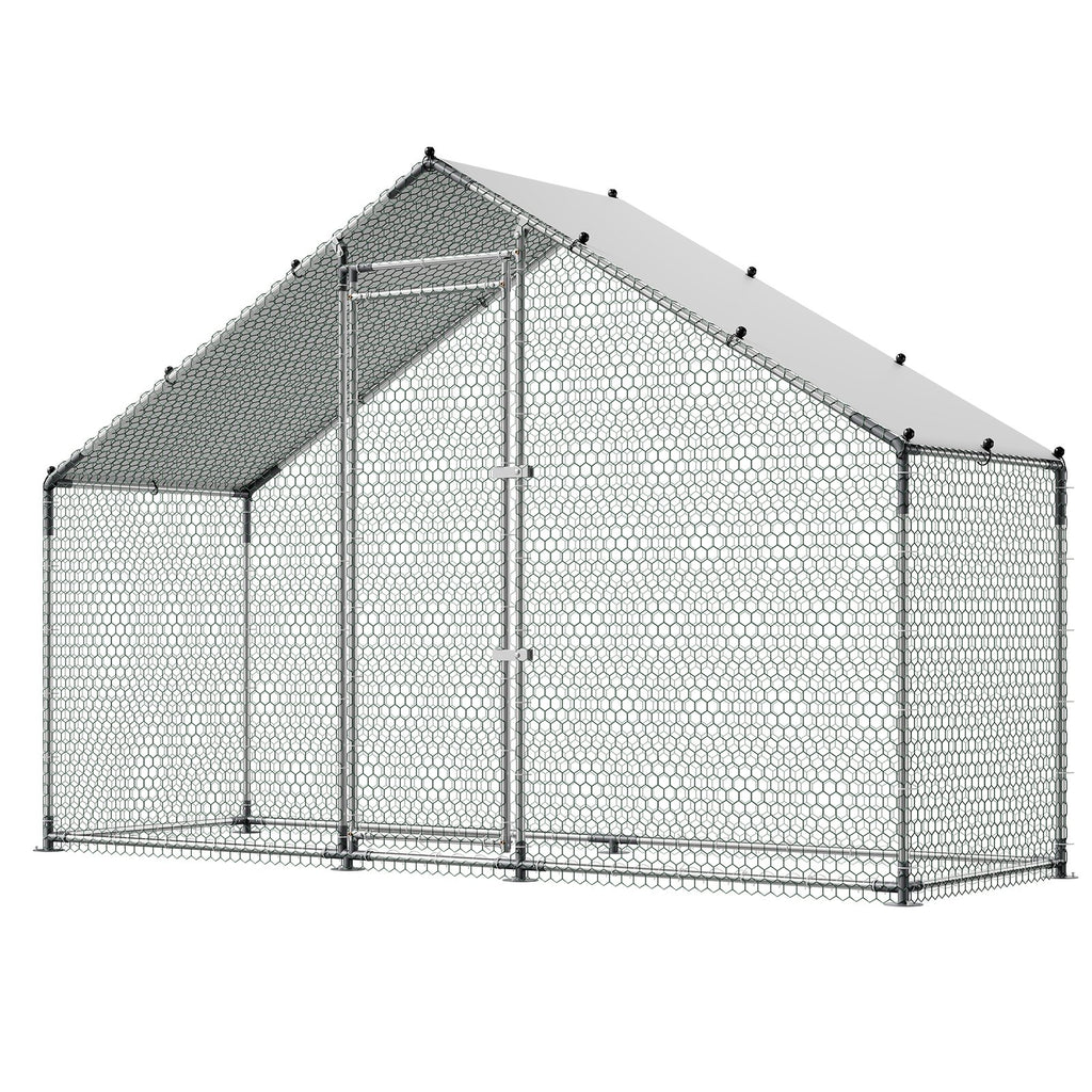 Metalinis vištidės aptvaras VEVOR CRC0301, 3 x 1 x 2 m