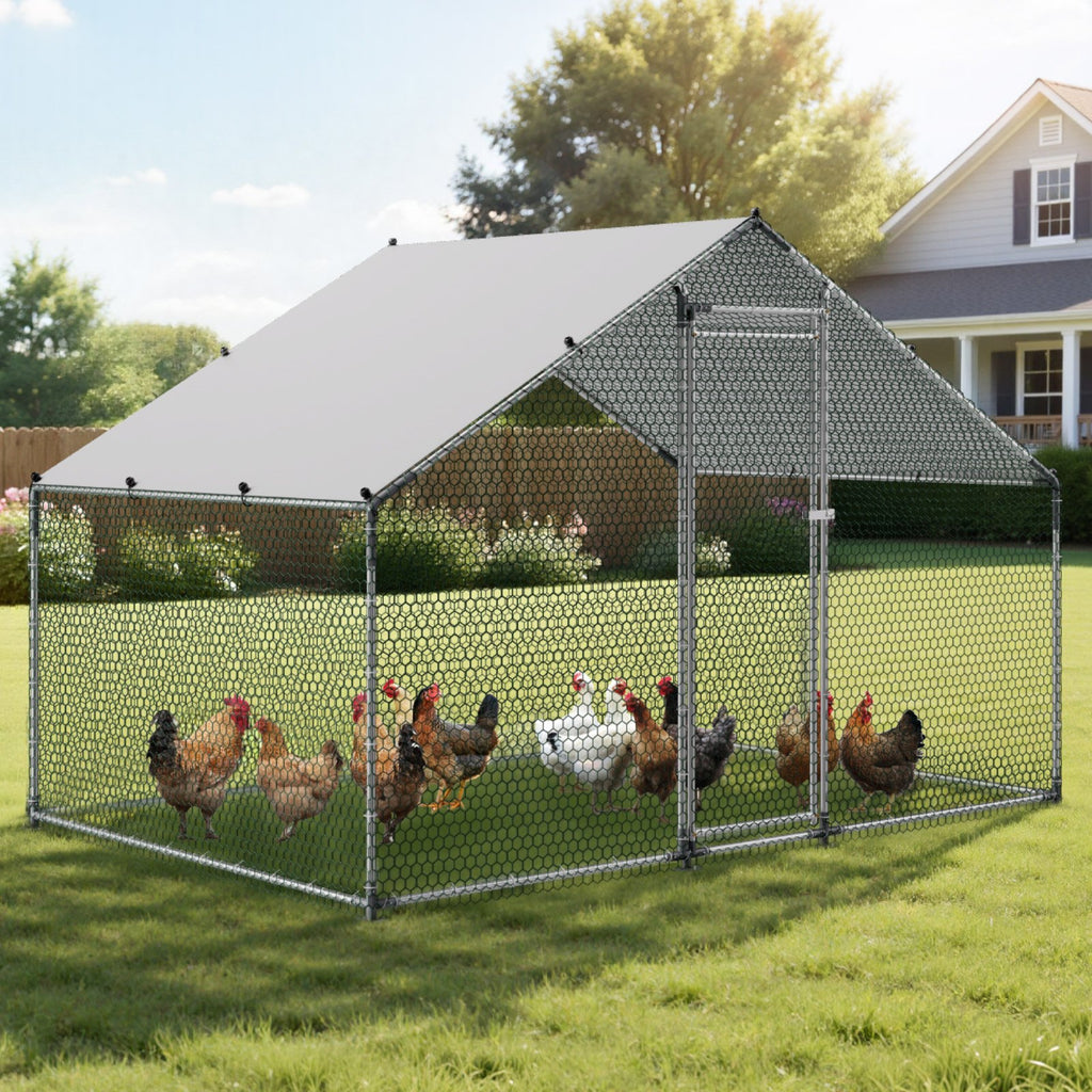 Metalinis vištidės aptvaras VEVOR JD322, 3x2x2 m