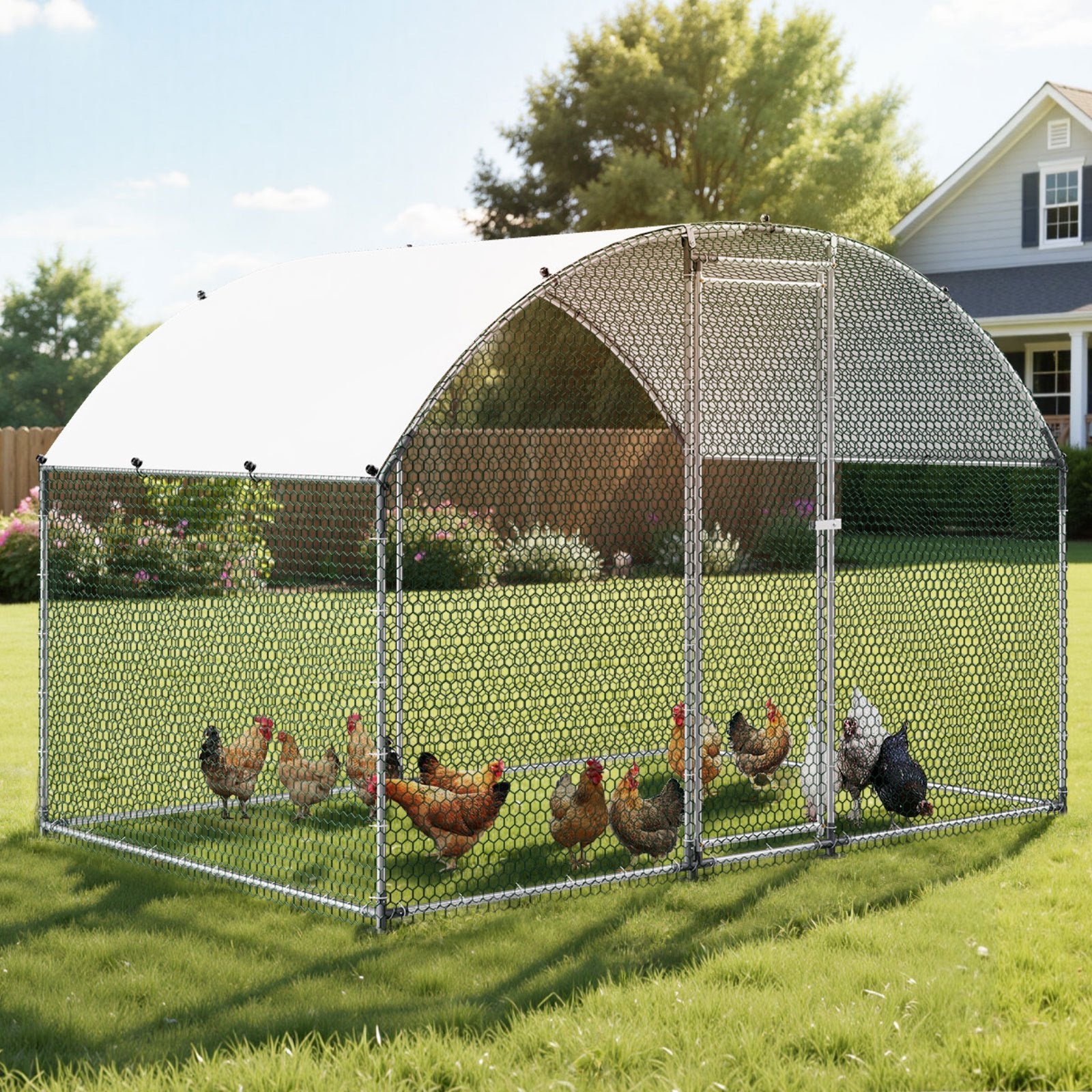 Metalinis vištidės aptvaras VEVOR YD322, 3x2x2 m