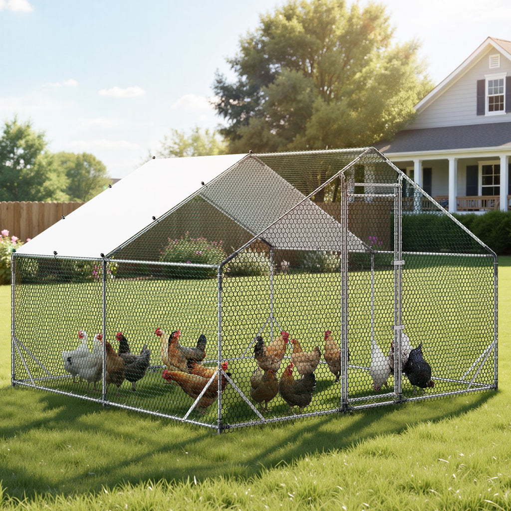 Metalinis vištidės aptvaras VEVOR CRC0303, 3 x 3 x 2 m