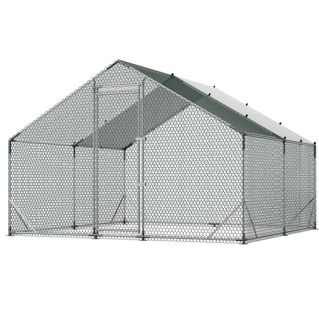 Metalinis vištidės aptvaras VEVOR CRC0303, 3 x 3 x 2 m