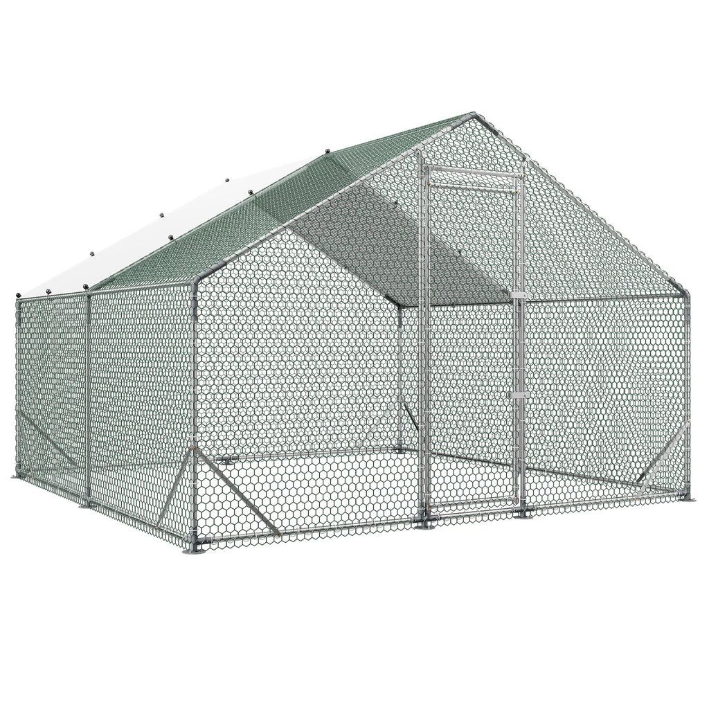 Metalinis vištidės aptvaras VEVOR CRC0303, 3 x 3 x 2 m