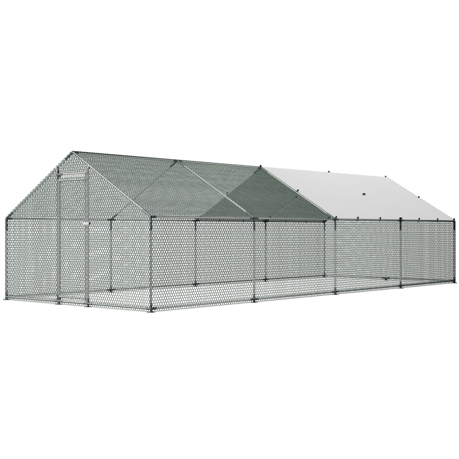 Metalinis vištidės aptvaras VEVOR JD382, 3x8x2 m