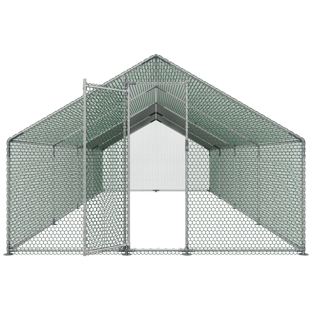 Metalinis vištidės aptvaras VEVOR JD382, 3x8x2 m