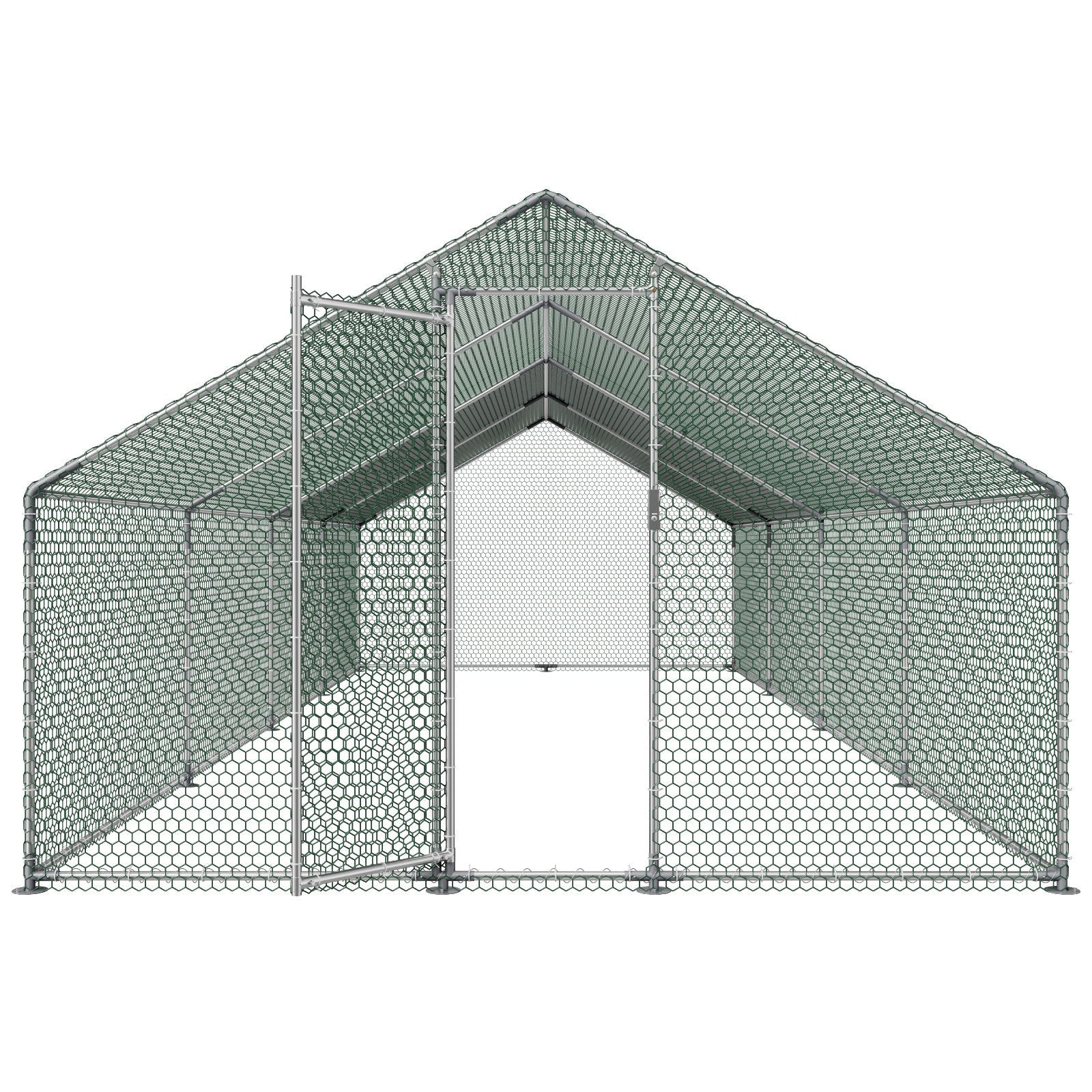 Metalinis vištidės aptvaras VEVOR JD382, 3x8x2 m