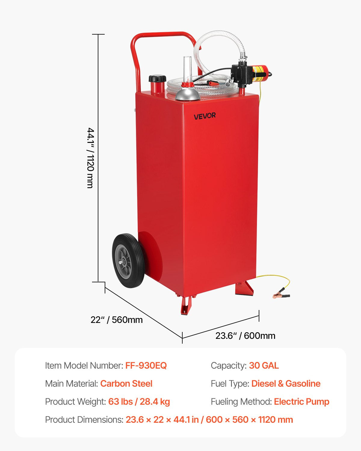 Mobili kuro talpa VEVOR FF-930EQ, 113,5 l
