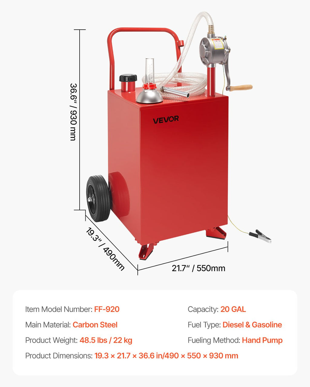 Kuro talpa su siurbliu VEVOR FF-920, 75 l