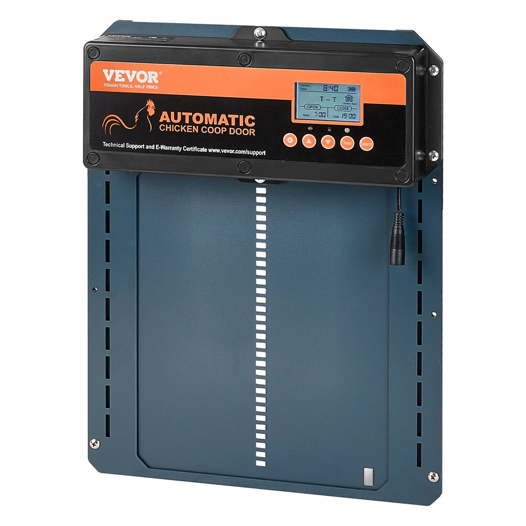 Automatinės vištidės durys VEVOR JUMCC06B, su laikmačiu ir šviesos jutikliu