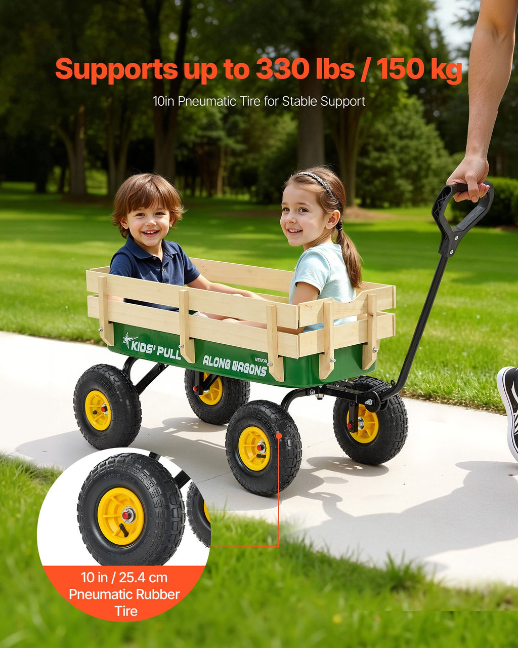 Vaikiškas vežimėlis VEVOR TC4201, 150 kg keliamoji galia
