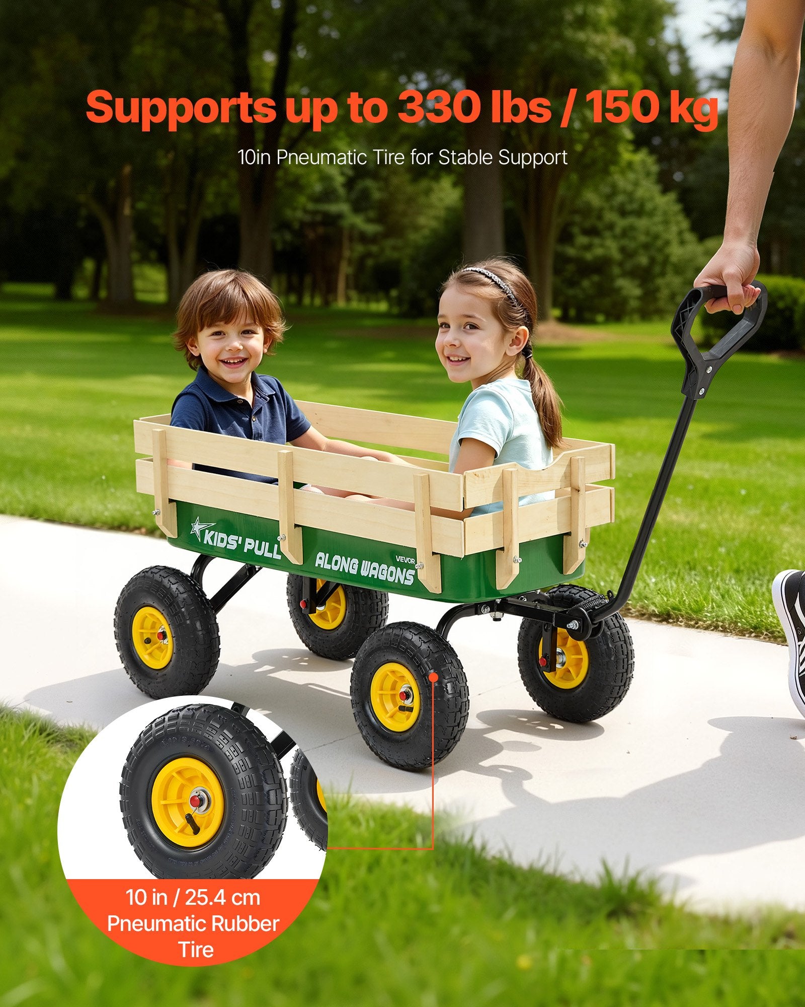 Vaikiškas vežimėlis VEVOR TC4201, 150 kg keliamoji galia