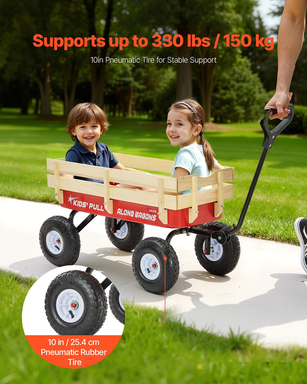 Vaikiškas vežimėlis VEVOR TC4201A, 150 kg keliamoji galia