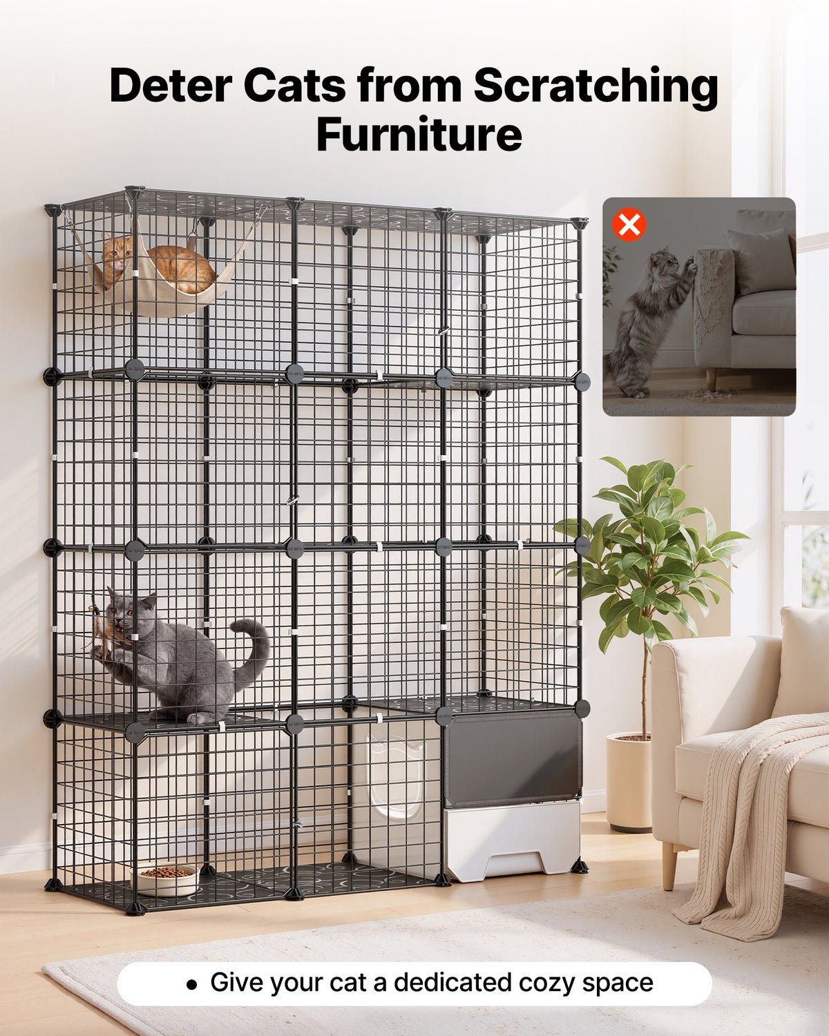 Narvas katėms VEVOR 97DMSUK32603, 104x35x140 cm