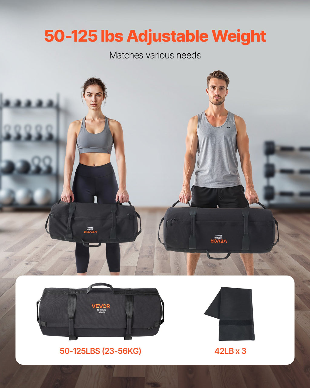 Sportinis svorio maišas (Sandbag) VEVOR BY-SS-003, 23–56 kg