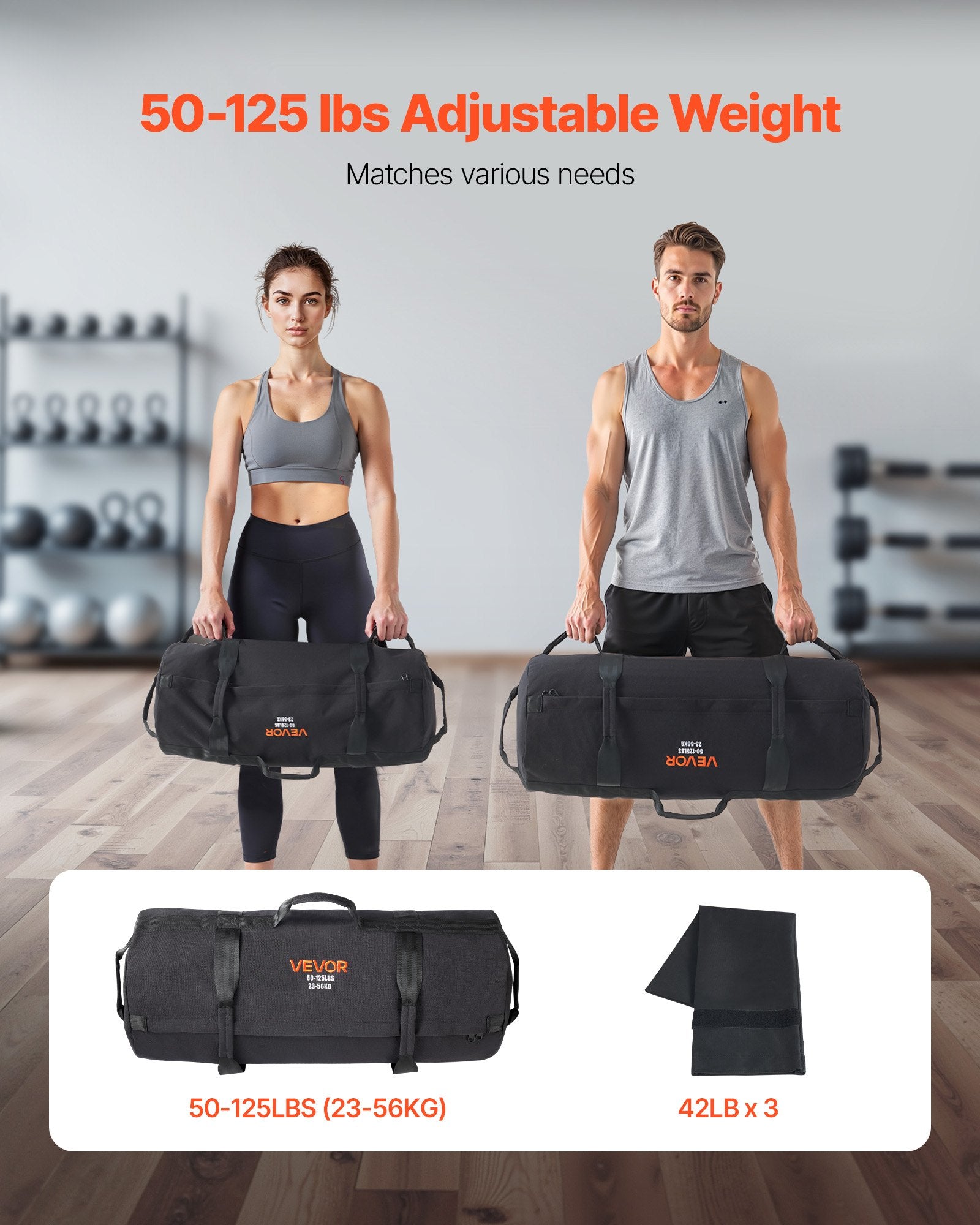 Sportinis svorio maišas (Sandbag) VEVOR BY-SS-003, 23–56 kg