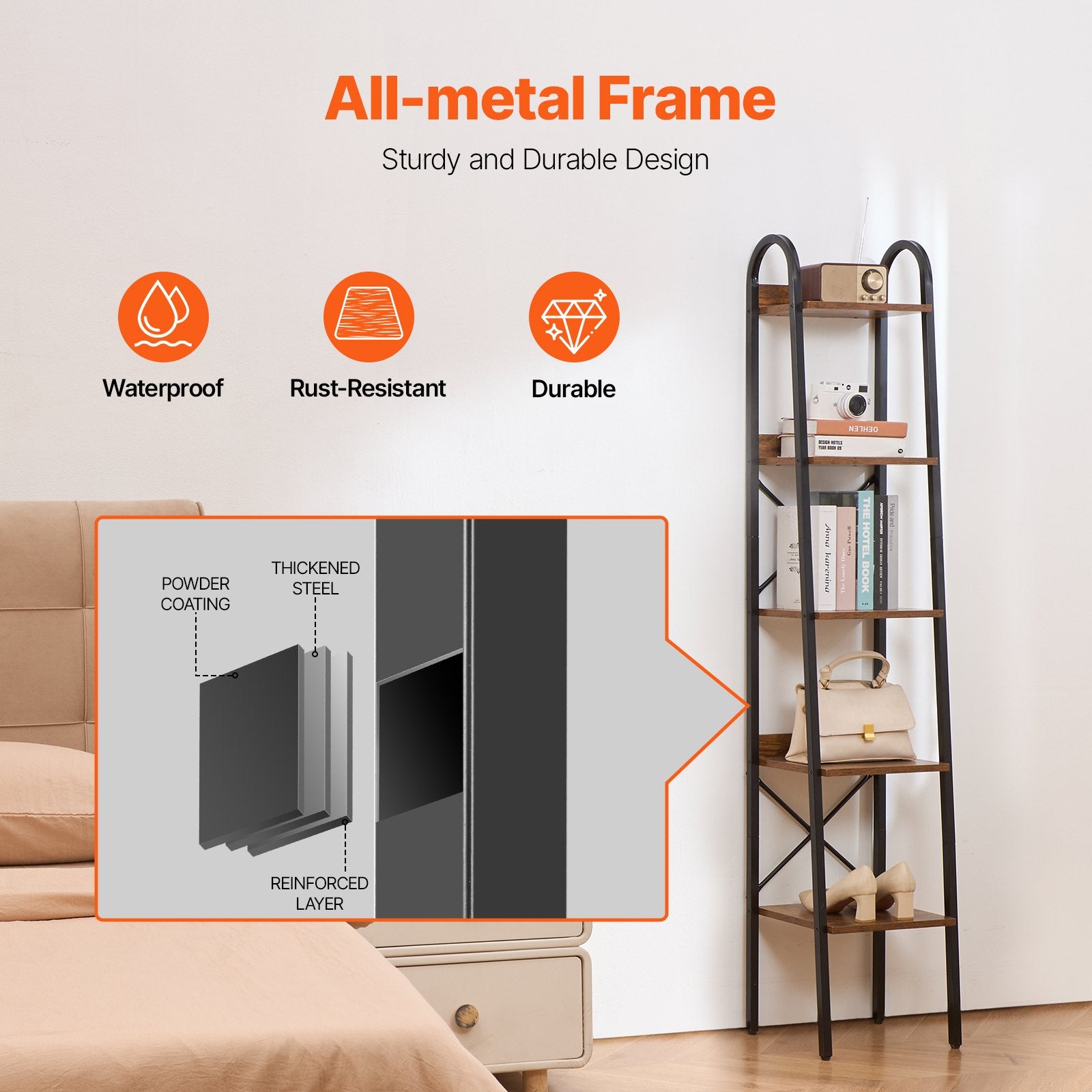Metalinė lentyna VEVOR YJX-BS002, 5 aukštų