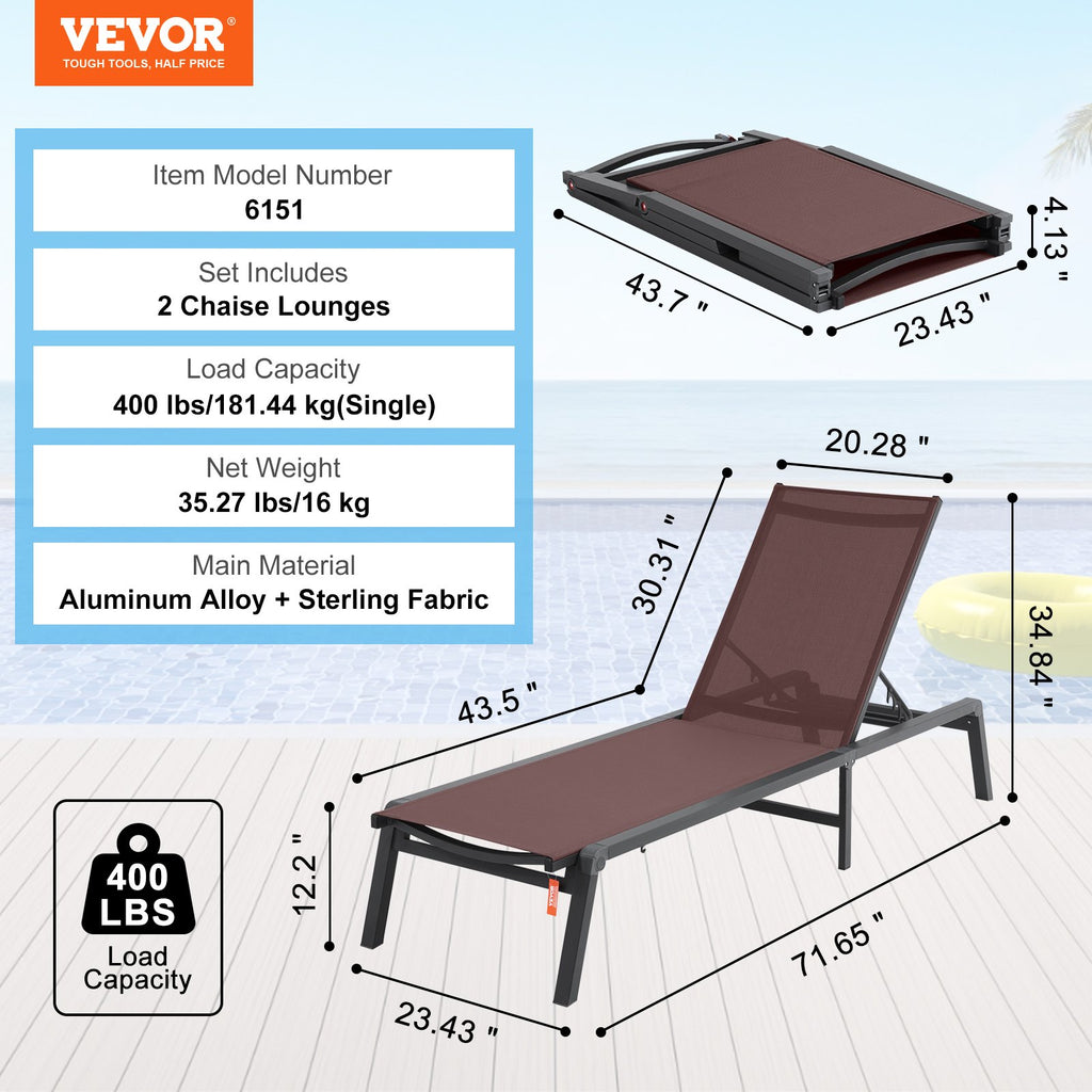 Lauko gultų komplektas VEVOR 6151, 2 vnt.
