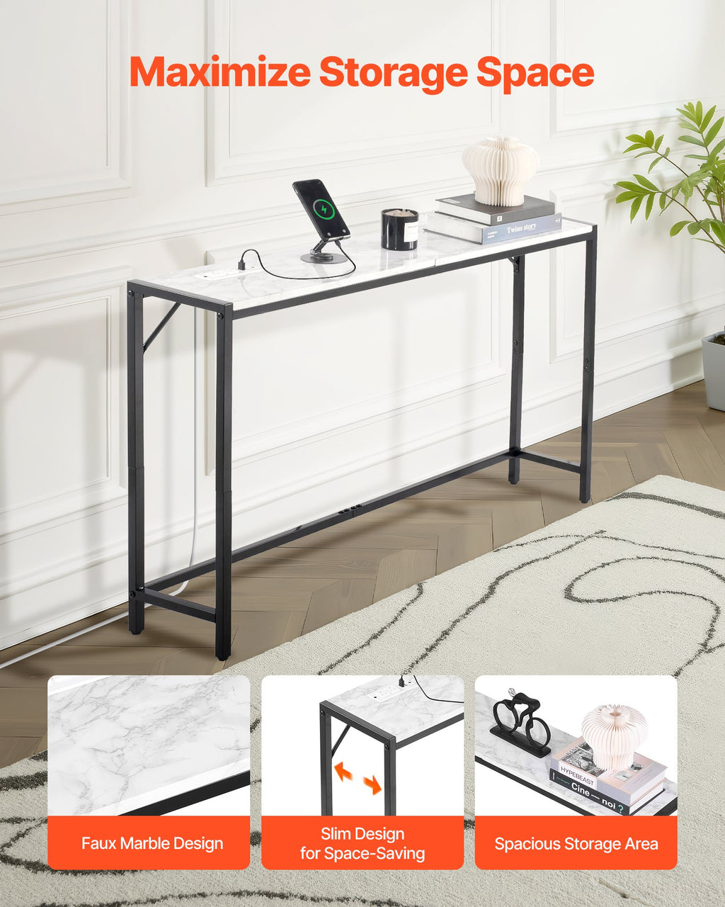 Konsolinis staliukas VEVOR YJX-XGZ-007, su elektros lizdais