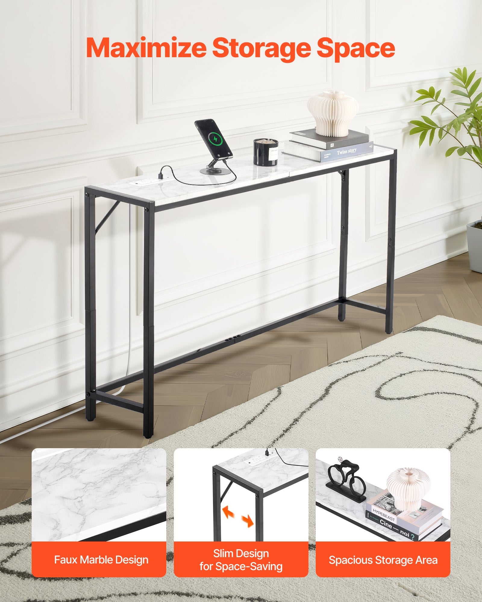 Konsolinis staliukas VEVOR YJX-XGZ-007, su elektros lizdais