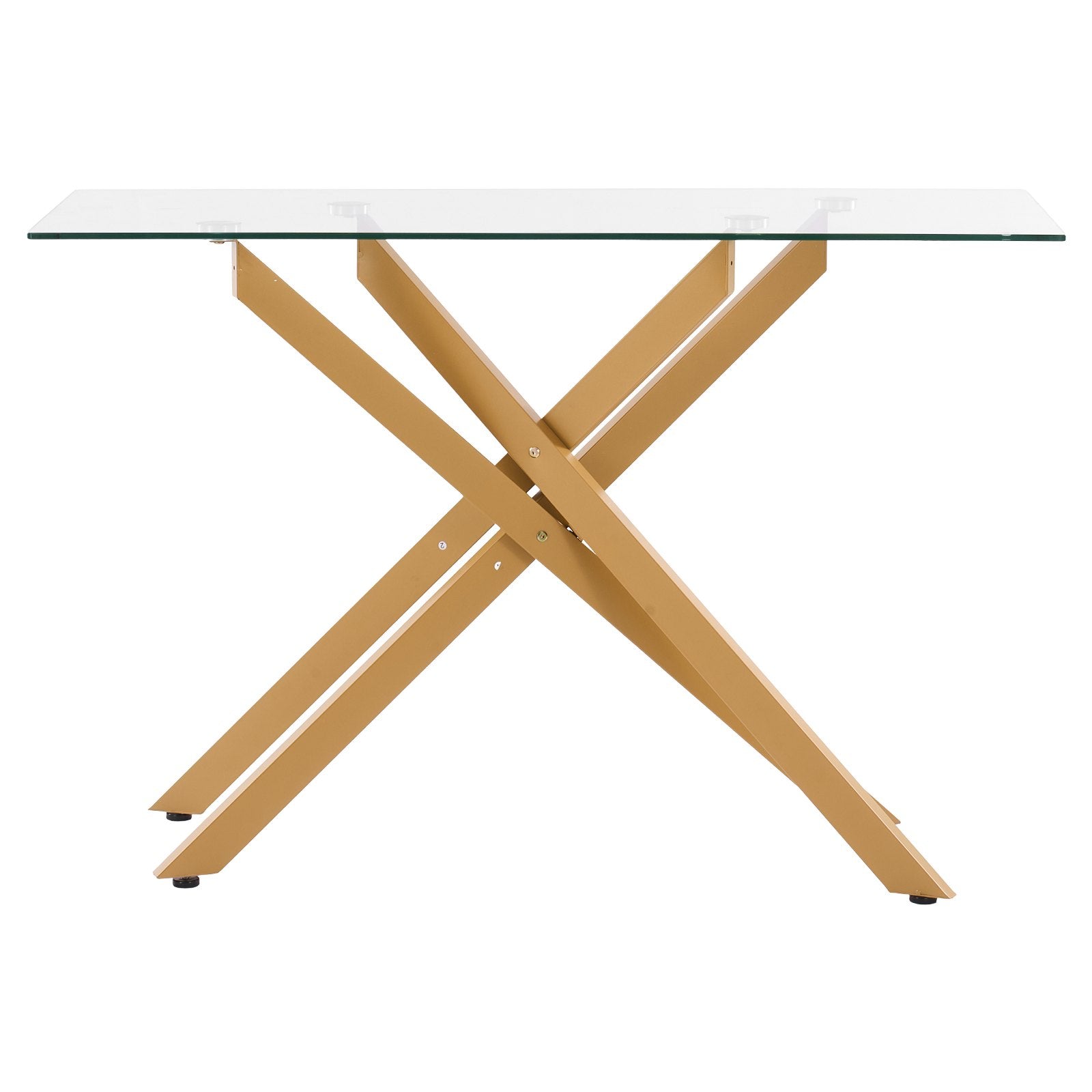 Konsolinis staliukas VEVOR YJX-XGZ-001, grūdinto stiklo stalviršis