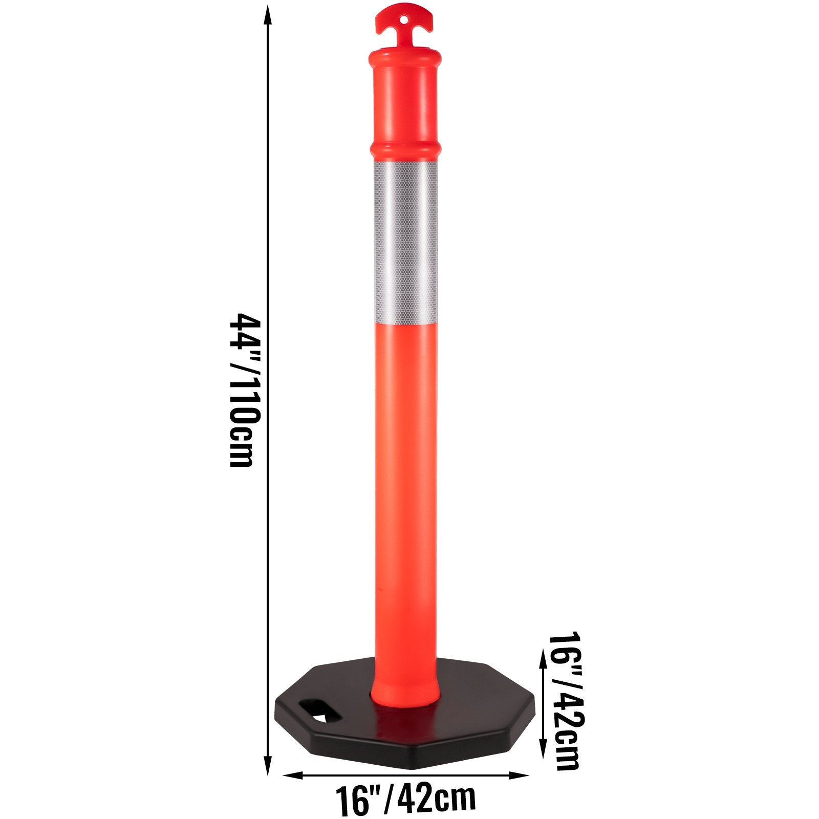 Eismo signaliniai stulpeliai VEVOR, 110 cm aukščio, 3 vnt. komplektas
