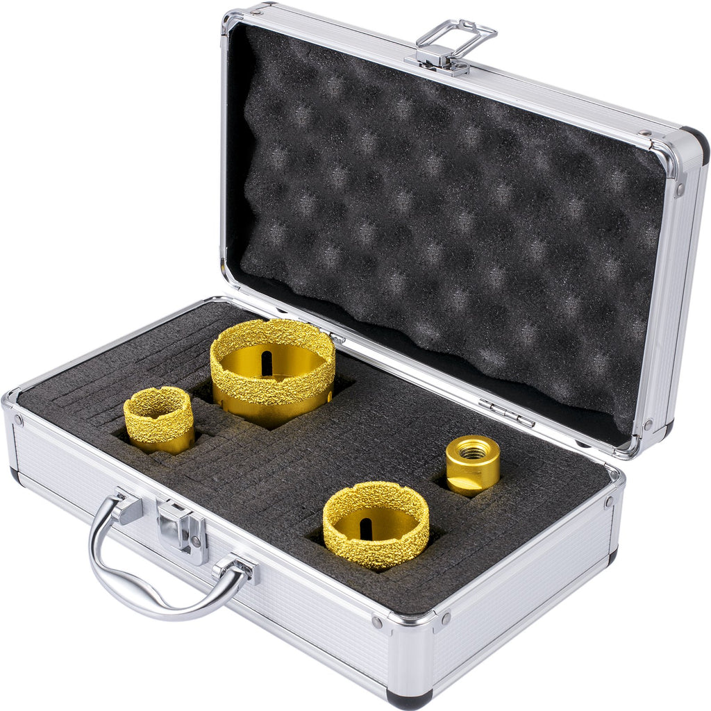 Deimantinių karūnų rinkinys VEVOR QHKZ4PCS, 25-68 mm