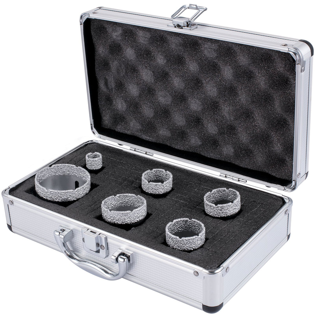 Deimantinių karūnų rinkinys VEVOR QHKZ6PCS, 6 vnt., 20-68 mm