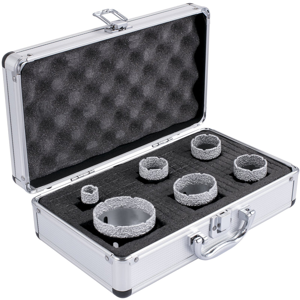 Deimantinių karūnų rinkinys VEVOR QHKZ6PCS, 6 vnt., 20-68 mm